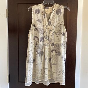 Anthropologie silk tunic